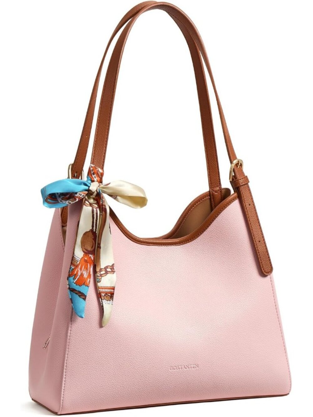 Stylish Leather Shoulder Bag for Women - 3-Compartment Handbag, Chic Purse